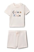 Calvin Klein Jeans souprava kojenecká bavlněná oranžová LVCKSJI11B