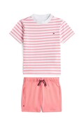 Tommy Hilfiger komplet codzienny dziecięcy bawełniany różowy KN0KN02379