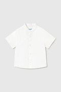 Mayoral koszula z domieszką lnu dziecięca kolor biały 1111