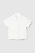 Παιδικό πουκάμισο με λινό Mayoral χρώμα: άσπρο, 1112
