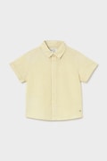 Mayoral koszula z dodatkiem lnu dziecięca kolor beżowy 1112
