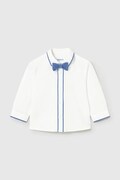 Παιδικό πουκάμισο με λινό Mayoral χρώμα: άσπρο, 1115