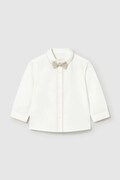 Παιδικό πουκάμισο με λινό Mayoral χρώμα: άσπρο, 1115