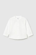 Mayoral koszula z dodatkiem lnu dziecięca kolor biały 1116