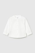 Mayoral koszula z dodatkiem lnu dziecięca kolor biały 1116