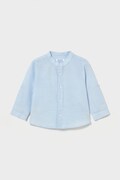 Mayoral koszula z dodatkiem lnu dziecięca kolor niebieski 1116