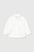 Mayoral koszula z dodatkiem lnu dziecięca kolor biały 1118