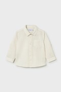 Mayoral koszula z dodatkiem lnu dziecięca kolor beżowy 1118