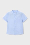 Mayoral koszula z dodatkiem lnu dziecięca kolor niebieski 3113