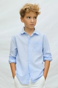 Mayoral koszula bawełniana dziecięca kolor niebieski 6174