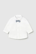 Μωρό βαμβακερό πουκάμισο Mayoral Newborn χρώμα: άσπρο, 1101