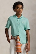 Polo Ralph Lauren koszula dziecięca lniana turkusowa 323964585501