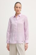 Weekend Max Mara πουκάμισο γυναικείο λινό WERNER ροζ απλό 2615111072600