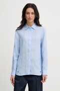 Weekend Max Mara koszula damska lniana WERNER niebieska gładka 2615111072600