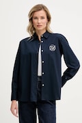 Tommy Hilfiger camicia in cotone donna colore blu navy WW0WW48190