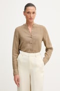 Mos Mosh koszula damska lniana Artina beżowa gładka 178000