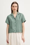 Marella koszula jedwabna MLMSEGNALE damska kolor zielony relaxed z kołnierzykiem klasycznym 2613111045200