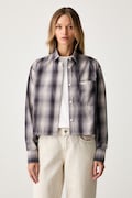 Guess Jeans koszula damska bawełniana szara gładka W6RH64 WH7Q1