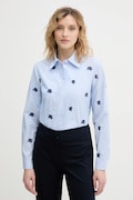 IBlues koszula bawełniana BRONCIO damska kolor niebieski regular z kołnierzykiem klasycznym 2617111041200