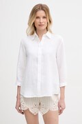 Marella cămașă safari pentru femei, din in Emme by Marella albă simplă 2615111122200