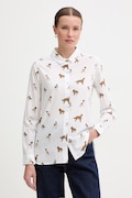 Barbour košile dámská s bavlnou Safari bílá LSH1357