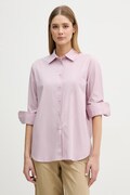 United Colors of Benetton koszula damska bawełniana fioletowa gładka 5HAXDQ0D8