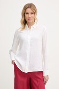 United Colors of Benetton сорочка жіноча лляна біла однотонна 5BMLDQ0D9