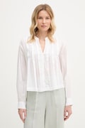 United Colors of Benetton Πουκάμισο γυναικείο βαμβακερό λευκό απλό 5SI1DQ0E5