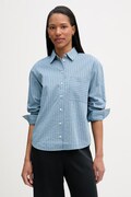 Marc O'Polo koszula damska z bawełną niebieska w paski 5000009585
