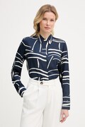 Tommy Hilfiger košeľa dámska z viskózy tmavomodrá hladká WW0WW49611