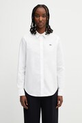 Lacoste Women's cotton Oxford shirt white plain CF1195