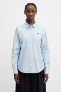 Lacoste oxford shirt cotton Women's blue plain CF1195