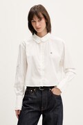 Tommy Jeans koszula damska bawełniana beżowa DW0DW22767