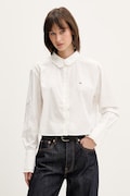 Tommy Jeans koszula damska bawełniana beżowa DW0DW22767