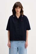 Fred Perry camicia da donna in cotone blu navy liscia G2177