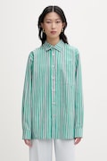 Marimekko koszula damska bawełniana zielona w paski 095436