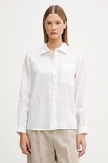 Sisley košeľa dámska ľanová biela hladká 51G1LQ0AU
