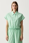 United Colors of Benetton košeľa dámska bavlnená zelená hladká 5MBJDQ0EV
