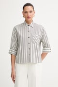 rag & bone koszula damska bawełniana Lucia beżowa w paski RA6Y26SSMCO