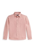 Дитяча сорочка з додаванням льону Polo Ralph Lauren колір рожевий 313A11983001