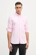 Tommy Hilfiger koszula bawełniana męska kolor różowy regular z kołnierzykiem button-down MW0MW41683