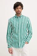 Tommy Hilfiger koszula bawełniana męska kolor zielony regular z kołnierzykiem button-down MW0MW41715