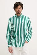 Tommy Hilfiger cămașă din bumbac culoarea verde, cu guler button-down, regular, MW0MW41715