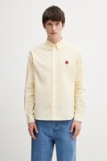 Kenzo koszula bawełniana męska kolor żółty regular z kołnierzykiem button-down FG55CH4109KB