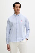 Kenzo koszula bawełniana męska kolor niebieski regular z kołnierzykiem button-down FG55CH4109KB