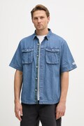 Columbia πουκάμισο ανδρικό με βαμβάκι Acker Rock μπλε απλό 2157021