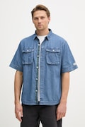 Columbia πουκάμισο ανδρικό με βαμβάκι Acker Rock μπλε απλό 2157021