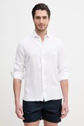 Hackett London cămașă de in culoarea alb, regular, HM3010636