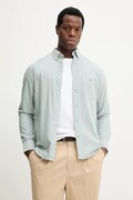 Gant koszula bawełniana męska kolor zielony regular z kołnierzykiem button-down 3261007