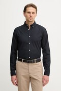 Lindbergh koszula męska kolor czarny regular z kołnierzykiem button-down 30.203174B